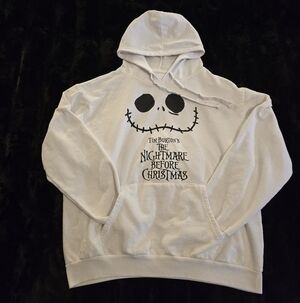 Disney White The Nightmare Before Christmas Pullover Hoodie